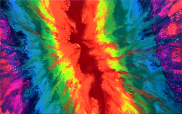 RAINBOW - Huge Abstract, Office, Home Decor Painting titled "RAINBOW - Huge Abst…" by Tiberiu Soos, Original Art, Acrylic