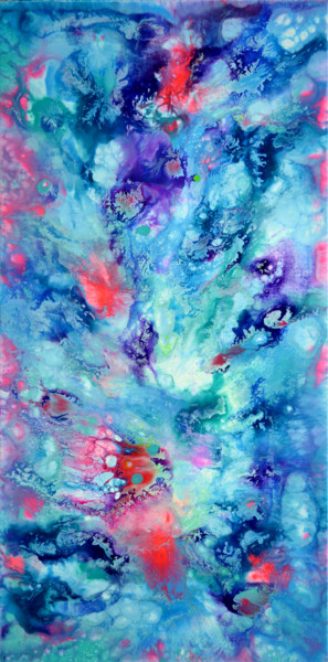 Painting titled "Azure Heavens 3 - 1…" by Tiberiu Soos, Original Artwork, Acrylic