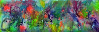 Painting titled "Fluids - 120x40 cm…" by Tiberiu Soos, Original Artwork, Acrylic