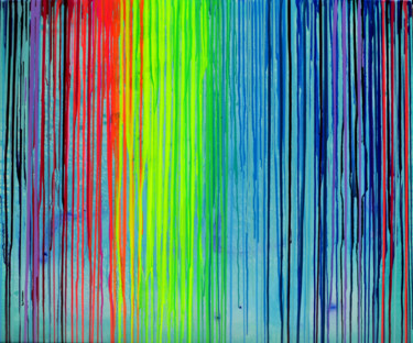 Peinture intitulée "Melted Rainbow - XX…" par Tiberiu Soos, Œuvre d'art originale, Acrylique