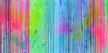 Peinture intitulée "Melted Rainbow 2" par Tiberiu Soos, Œuvre d'art originale, Acrylique