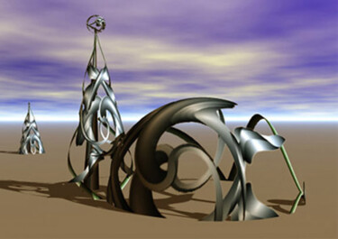 Digital Arts titled "Skyline XX." by Tibor Kovacs-Egri, Original Artwork