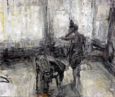 Pittura intitolato "Livingroom Nro2" da Tibor Simon-Mazula, Opera d'arte originale, Olio