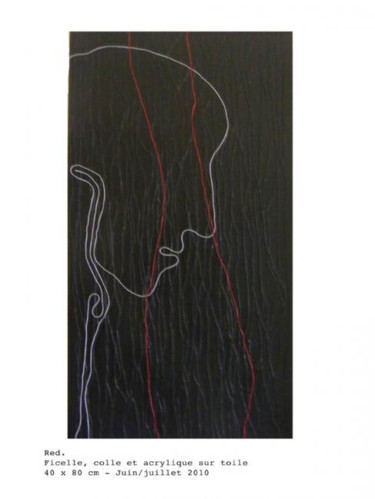 Peinture intitulée "Red." par Tibo, Œuvre d'art originale, Huile