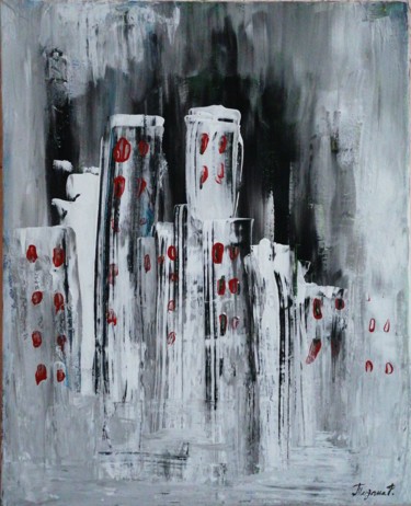 Painting titled "Building" by Tijana Gačić, Original Artwork, Acrylic