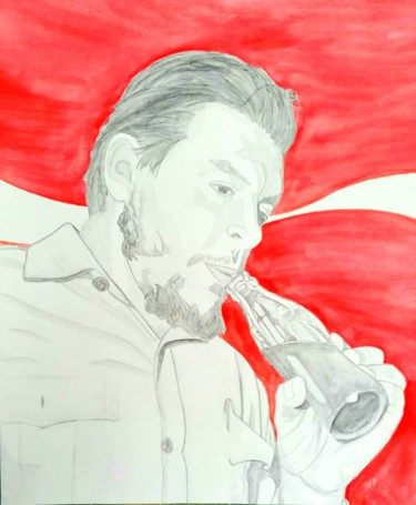 Painting titled "Che Guevara coca co…" by Eddy Lafit, Original Artwork, Watercolor
