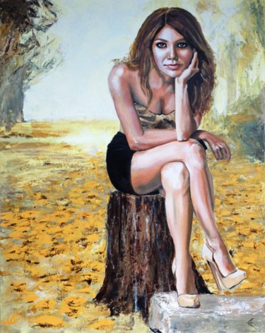 Peinture intitulée "L'attente (2)" par Tify, Œuvre d'art originale, Acrylique