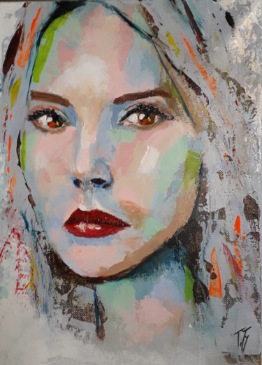 Peinture intitulée "la Cara (2)" par Tify, Œuvre d'art originale, Acrylique