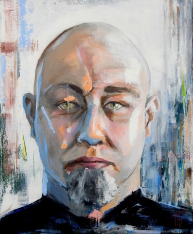Painting titled "Autoportrait" by Tify, Original Artwork, Acrylic