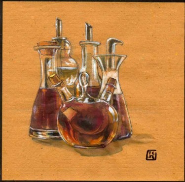 Peinture intitulée "vinaigriers" par Koodertdz, Œuvre d'art originale, Huile