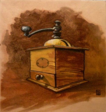 Peinture intitulée "moulin a cafe" par Koodertdz, Œuvre d'art originale
