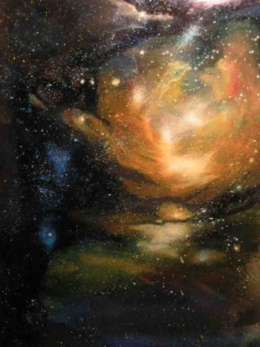 Peinture intitulée "grand ciel carre 01" par Koodertdz, Œuvre d'art originale