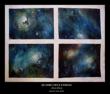 Peinture intitulée "quatuor de ciels" par Koodertdz, Œuvre d'art originale