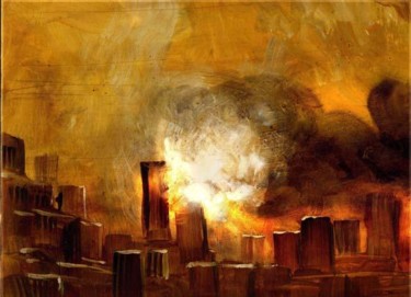 Peinture intitulée "11 septembre" par Koodertdz, Œuvre d'art originale