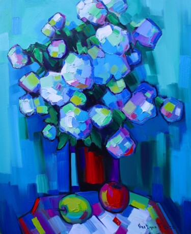Painting titled "Flowers #3" by Tigran Avetyan, Original Artwork, Oil