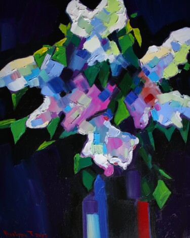 Schilderij getiteld "Lilac" door Tigran Avetyan, Origineel Kunstwerk, Olie