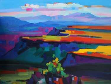 Картина под названием "Landscape in Lori #1" - Tigran Avetyan, Подлинное произведение искусства, Масло