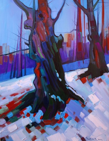 Peinture intitulée "Winter mood" par Tigran Avetyan, Œuvre d'art originale, Huile