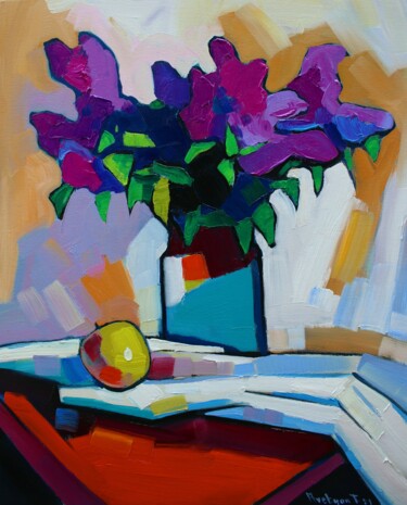 Pintura titulada "Lilacs #3" por Tigran Avetyan, Obra de arte original, Oleo