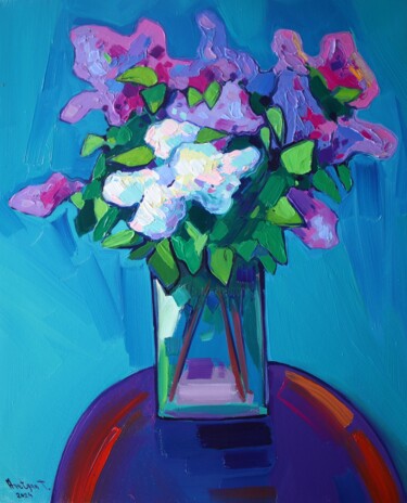 Malerei mit dem Titel "Lilac _2" von Tigran Avetyan, Original-Kunstwerk, Öl