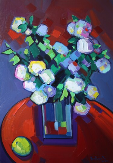 Pintura titulada "Flowers _5" por Tigran Avetyan, Obra de arte original, Oleo