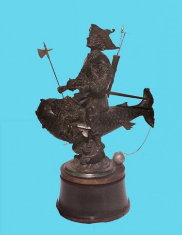 Sculptuur getiteld "fish_baron.jpg" door Tigran Harutyunyan, Origineel Kunstwerk, Metalen