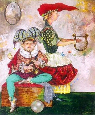Painting titled "Concert Siranoush's…" by Tigran Harutyunyan, Original Artwork, Oil
