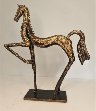 Sculptuur getiteld "horse" door Tihomir Sarajčić, Origineel Kunstwerk, Metalen