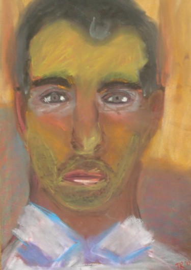 Painting titled "Man" by Tijana Radovic, Original Artwork, Pastel