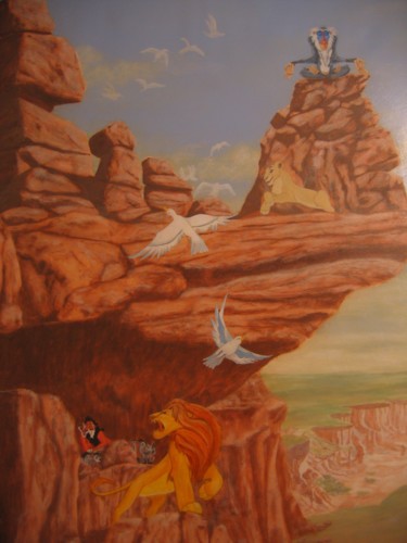 Painting titled "Maman veille" by Bicenko Tika, Original Artwork, Oil