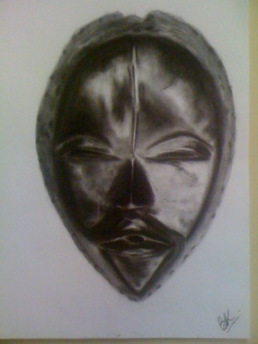 Peinture intitulée "Masque" par Bicenko Tika, Œuvre d'art originale