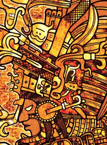 Digital Arts titled "Kaloomte (detail)" by Tikal, Original Artwork, Digital Painting