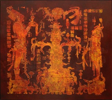 Painting titled "Axis Mundi / Foliat…" by Tikal, Original Art, Other