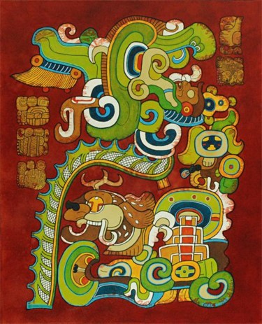 Painting titled "Vision II" by Tikal, Original Artwork