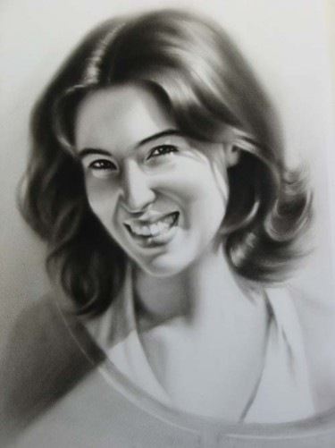 Painting titled "retrato" by Svetlana Tikhomirova, Original Artwork