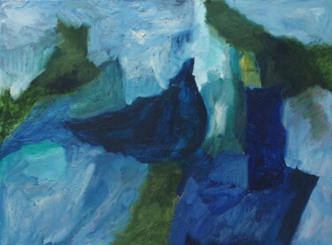 Painting titled "The Green Glacier" by Tilfra, Original Artwork