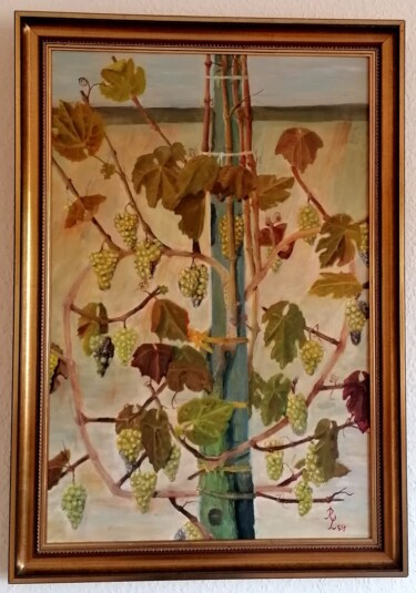 Malerei mit dem Titel "Eiswein" von Rainer Linden, Original-Kunstwerk, Öl