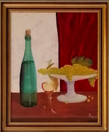 Malerei mit dem Titel "Stillleben" von Rainer Linden, Original-Kunstwerk, Öl