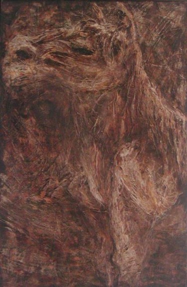 Peinture intitulée "Quiditté  2008" par Halima Echaoui, Œuvre d'art originale