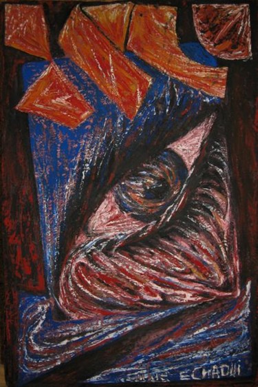 Peinture intitulée "Sans titre II" par Halima Echaoui, Œuvre d'art originale