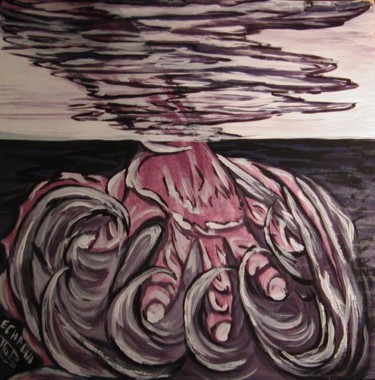 Peinture intitulée "Crépescule V  Halim…" par Halima Echaoui, Œuvre d'art originale
