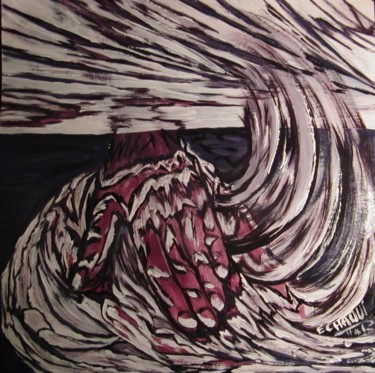 Peinture intitulée "Crépescule VI  Hali…" par Halima Echaoui, Œuvre d'art originale