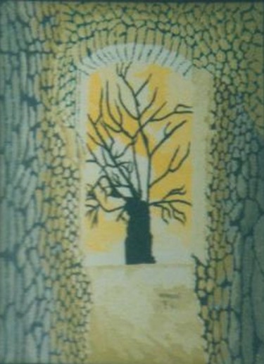 Peinture intitulée "Arbre" par Halima Echaoui, Œuvre d'art originale