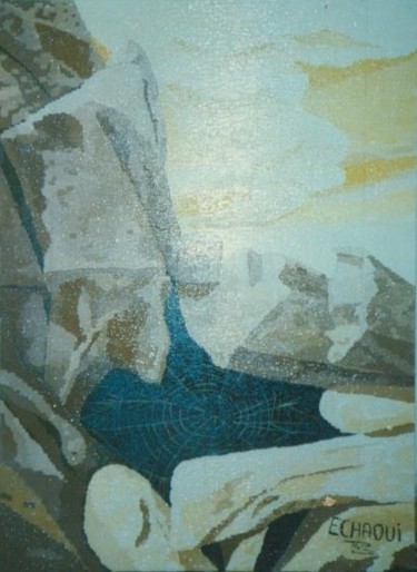 Peinture intitulée "Grotte Hiraa  Halim…" par Halima Echaoui, Œuvre d'art originale