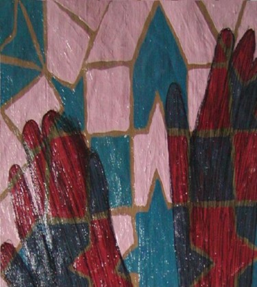Peinture intitulée "Mémoires de carreau…" par Halima Echaoui, Œuvre d'art originale