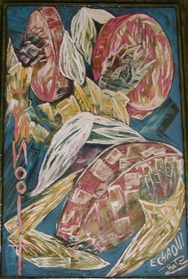 Peinture intitulée "Ahouach II  Halima…" par Halima Echaoui, Œuvre d'art originale