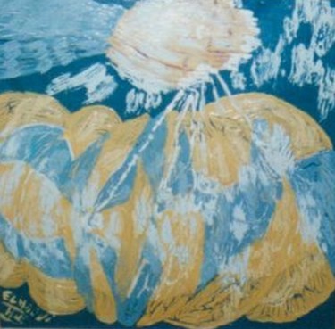 Peinture intitulée "Ballons 2" par Halima Echaoui, Œuvre d'art originale