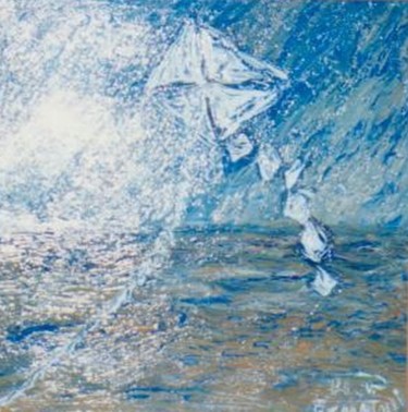 Peinture intitulée "Serf volant" par Halima Echaoui, Œuvre d'art originale