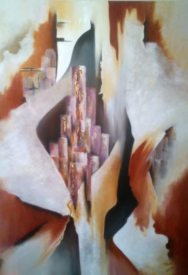 Peinture intitulée "resurgence-pour-un-…" par Tilou, Œuvre d'art originale, Huile