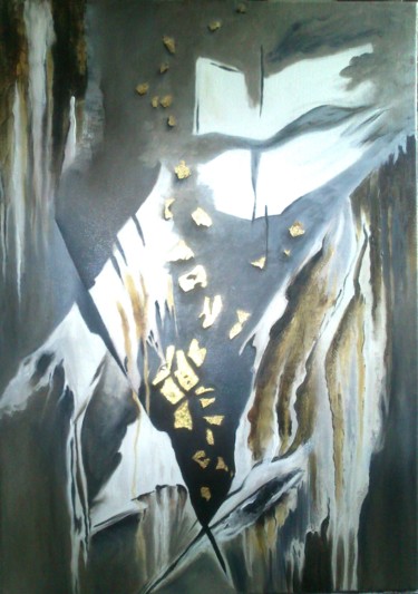 Peinture intitulée "voie-lactee" par Tilou, Œuvre d'art originale, Huile